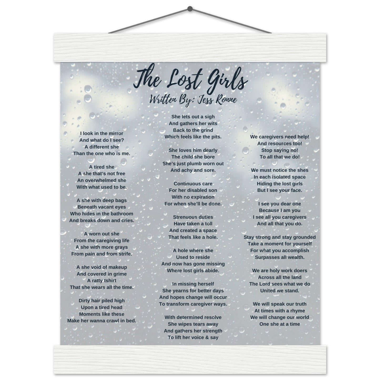 "The Lost Girls" Poem Premium Matte Paper Poster with Hanger
