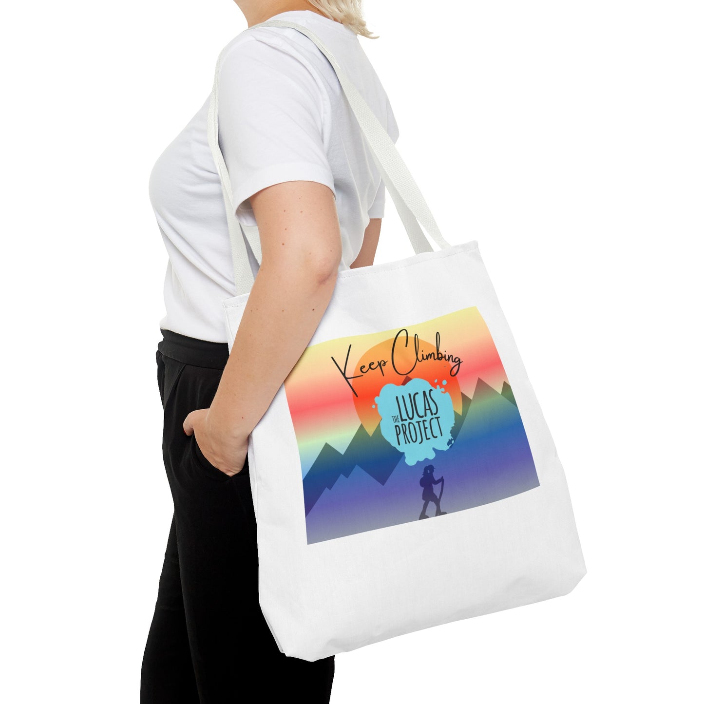 "Keep Climbing" Tote Bag (AOP)