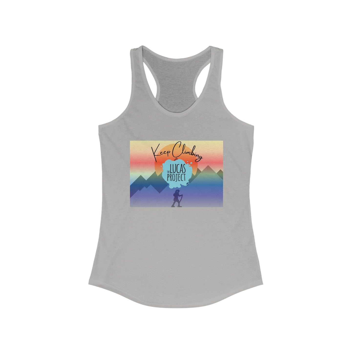 "Keep Climbing" Women's Ideal Racerback Tank
