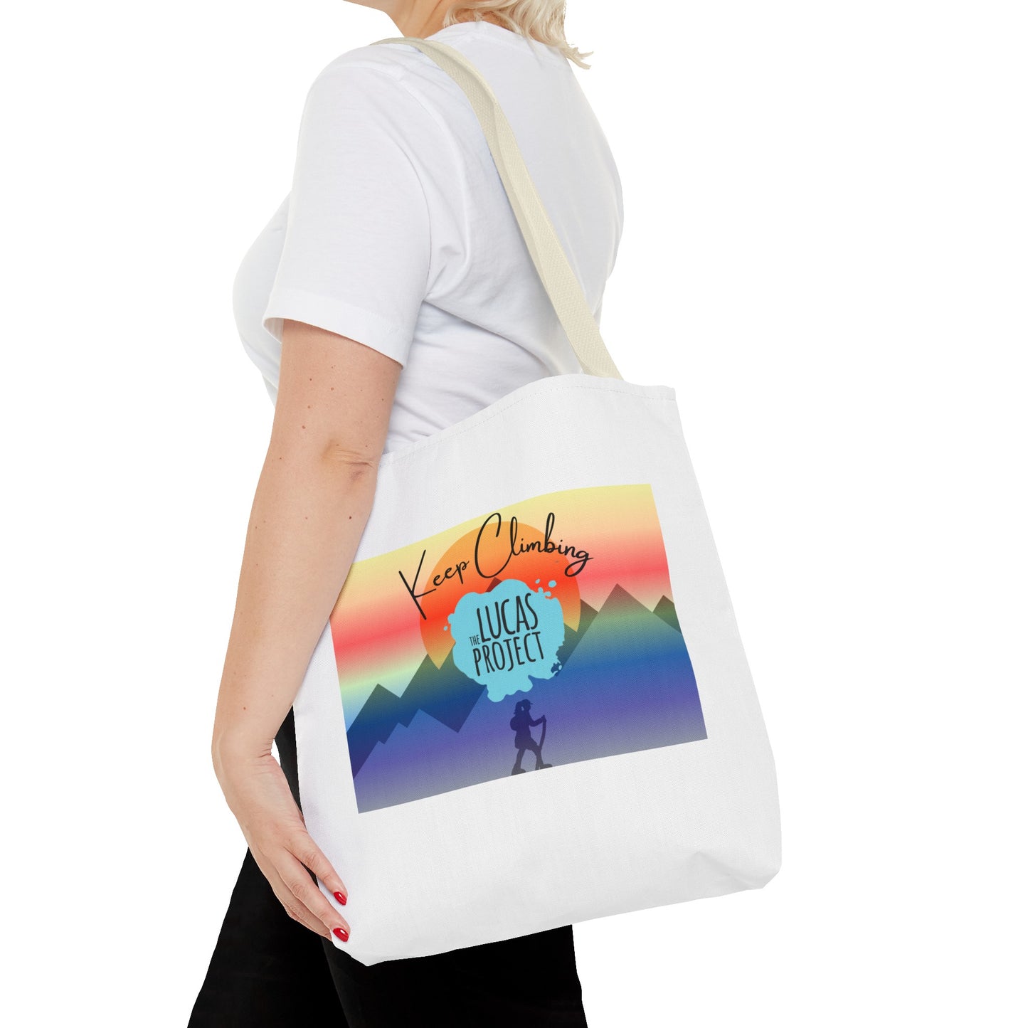 "Keep Climbing" Tote Bag (AOP)
