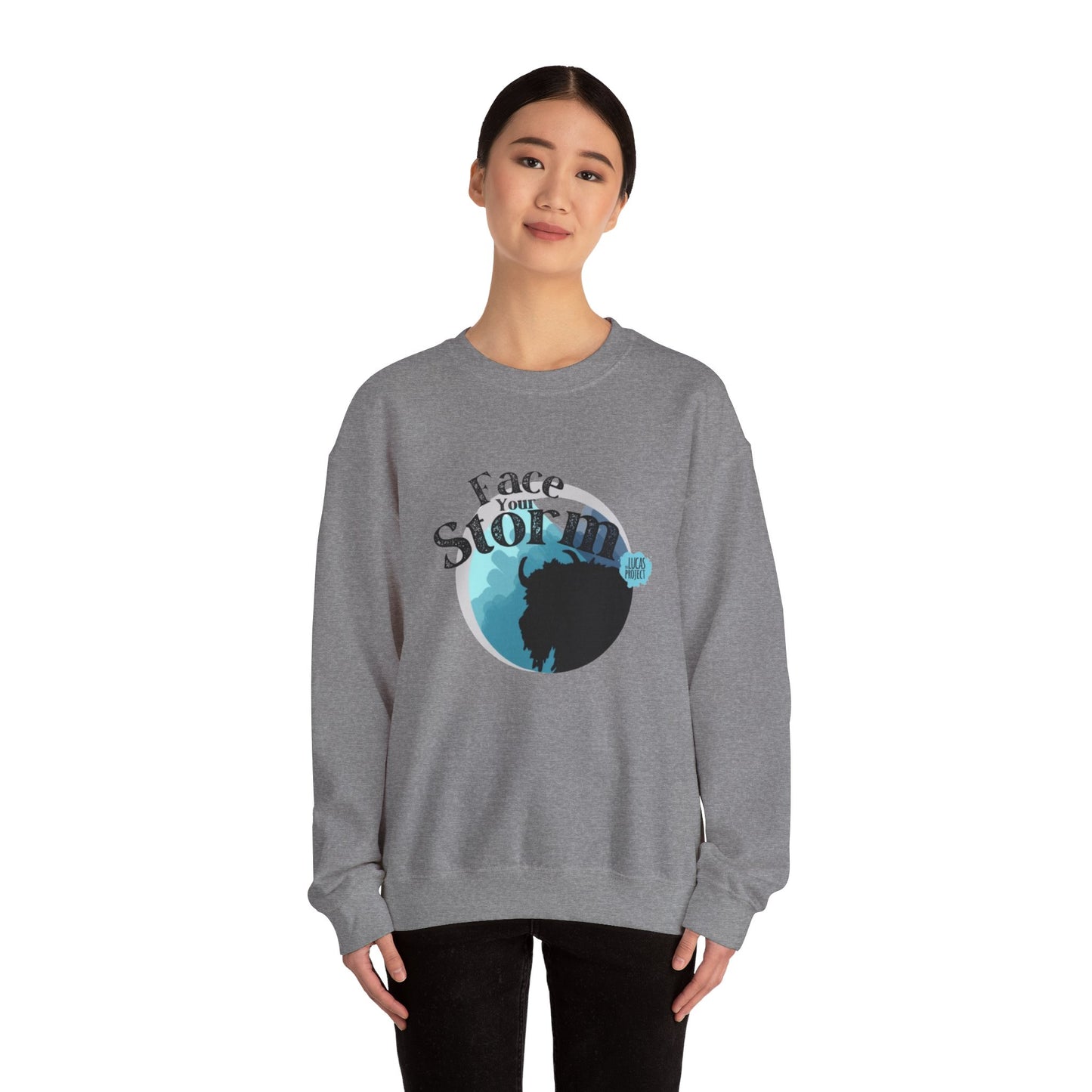 #FaceYourStorm Unisex Heavy Blend™ Crewneck Sweatshirt