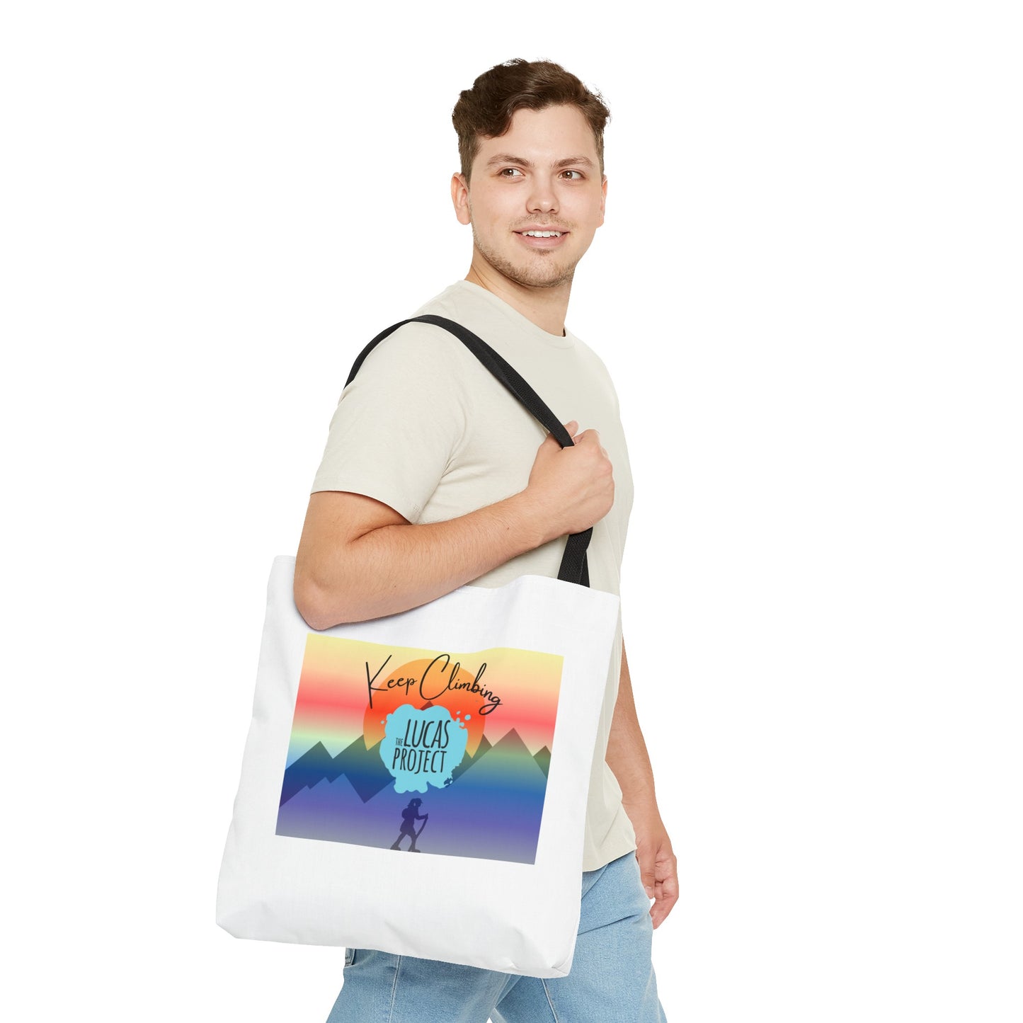 "Keep Climbing" Tote Bag (AOP)
