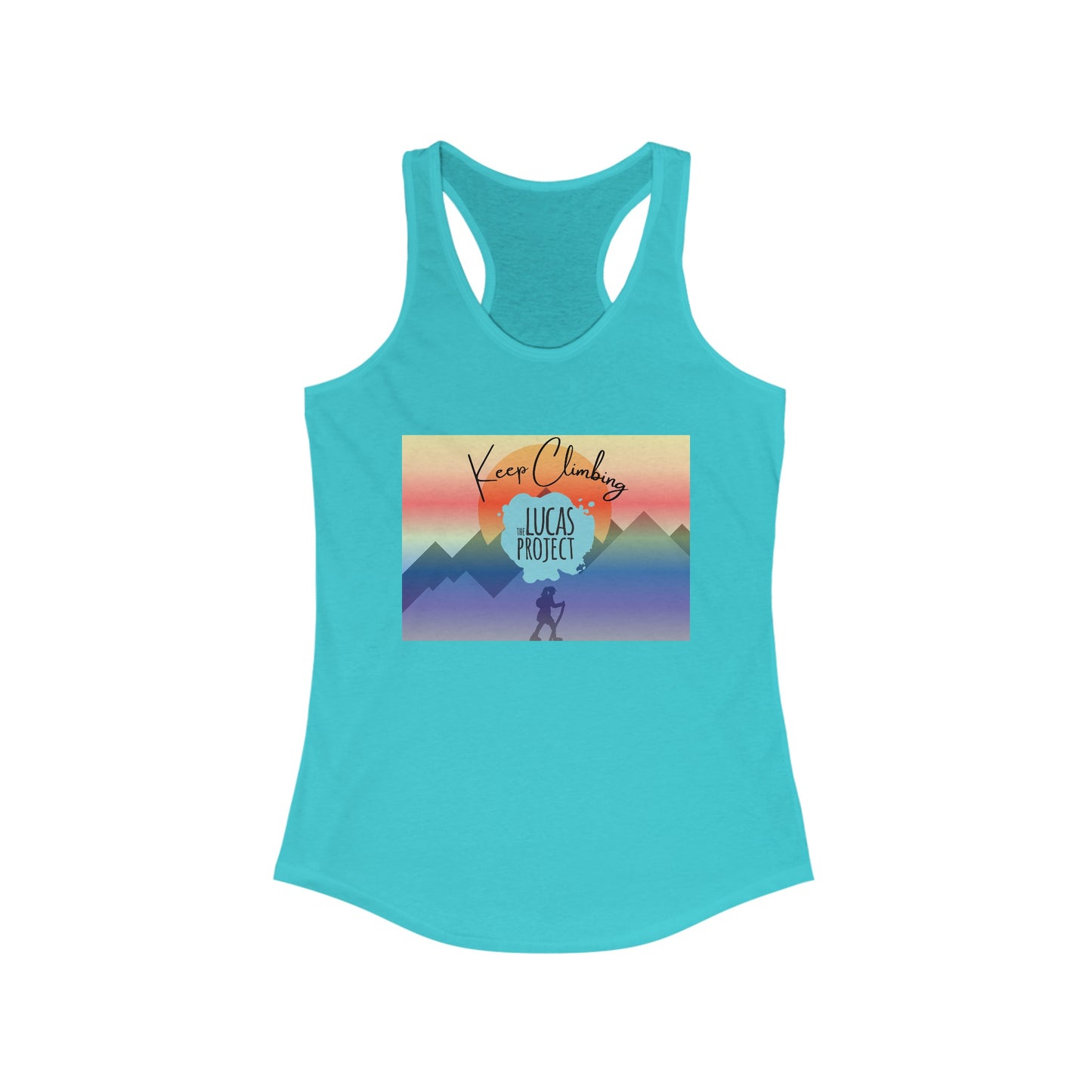 "Keep Climbing" Women's Ideal Racerback Tank