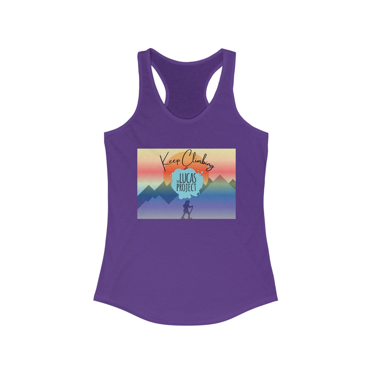 "Keep Climbing" Women's Ideal Racerback Tank