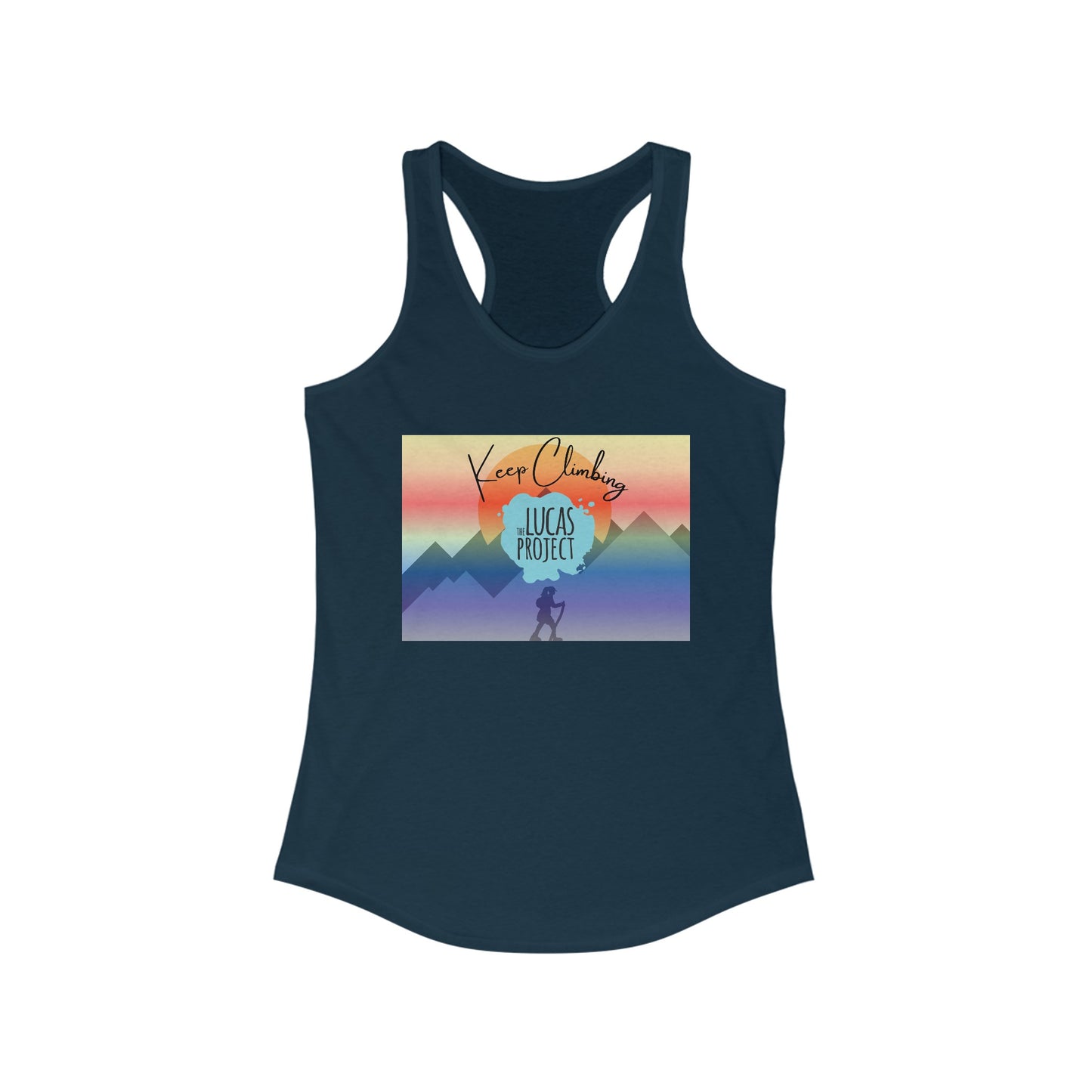 "Keep Climbing" Women's Ideal Racerback Tank