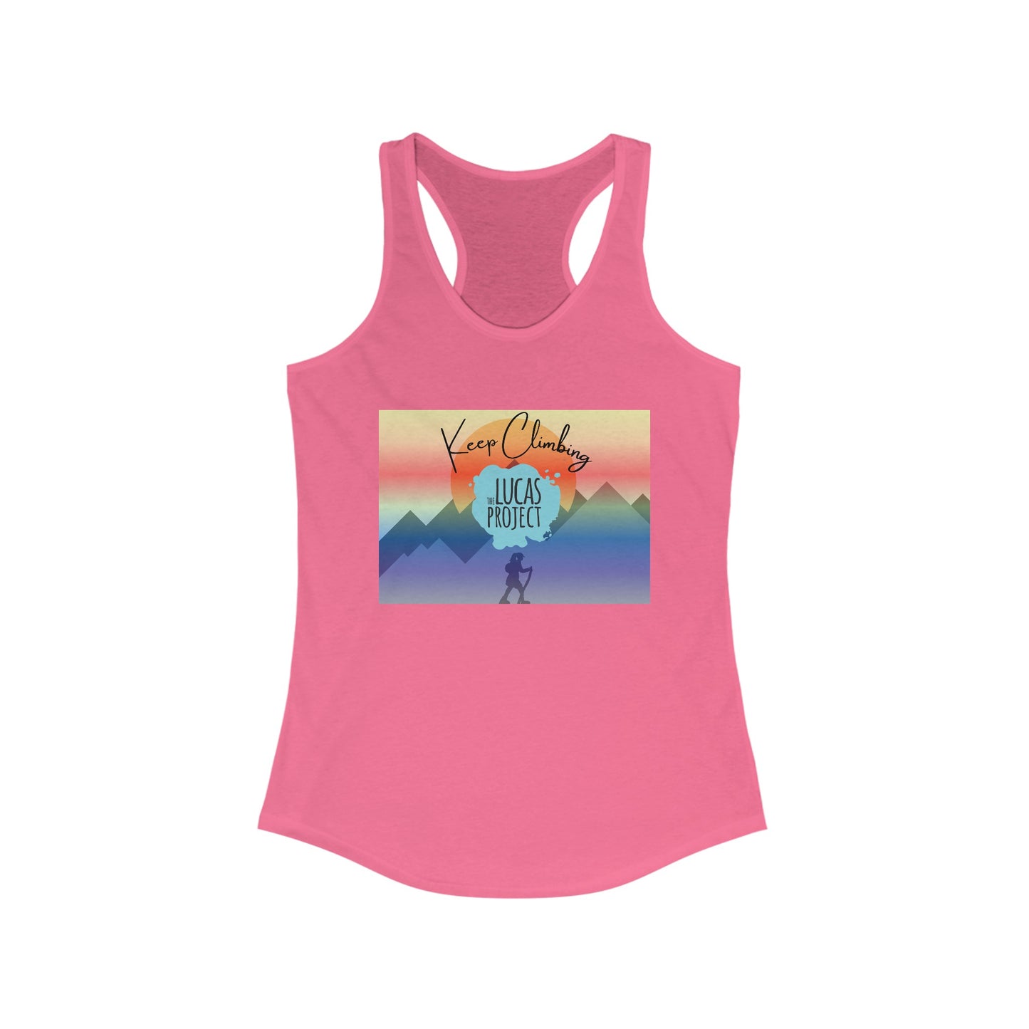 "Keep Climbing" Women's Ideal Racerback Tank