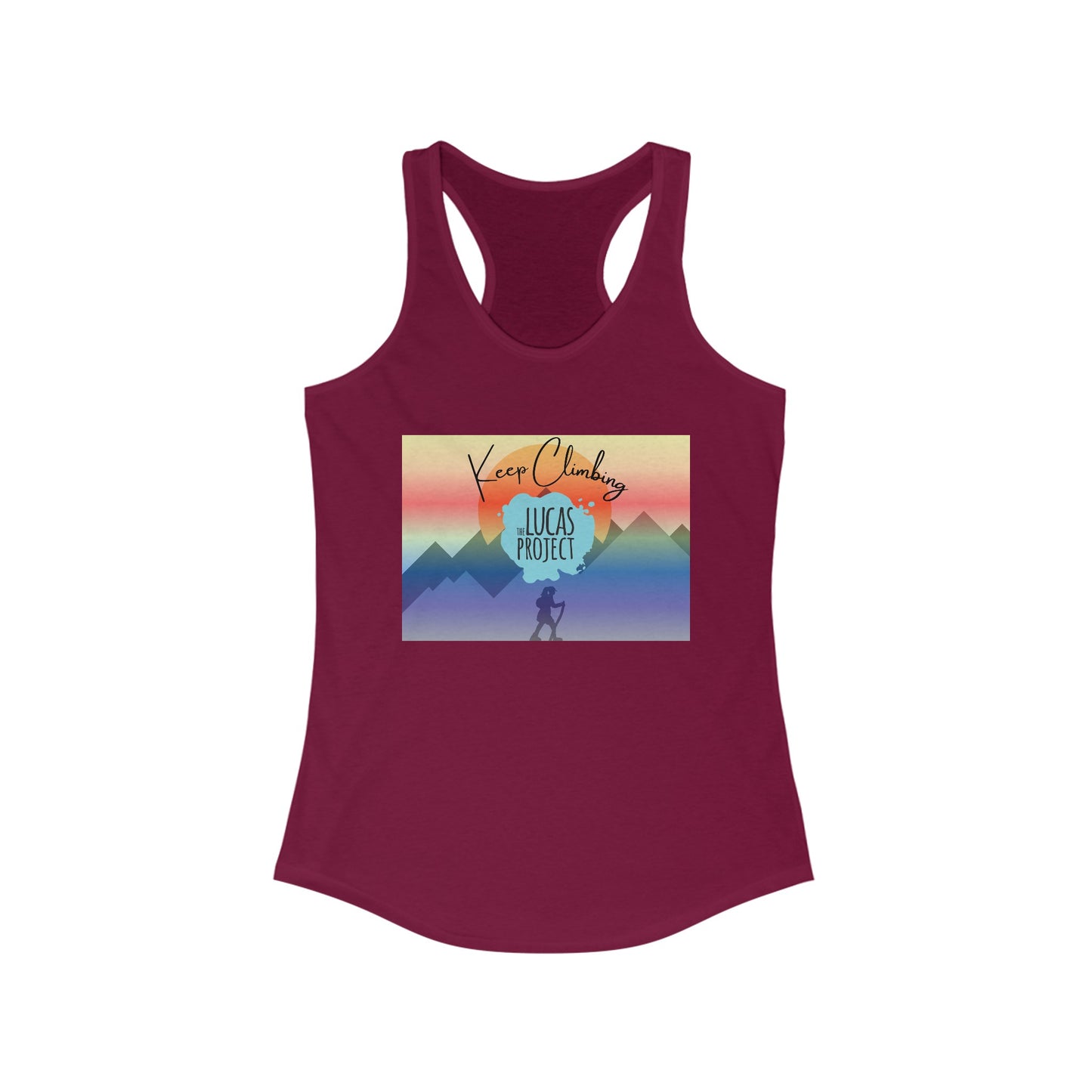 "Keep Climbing" Women's Ideal Racerback Tank