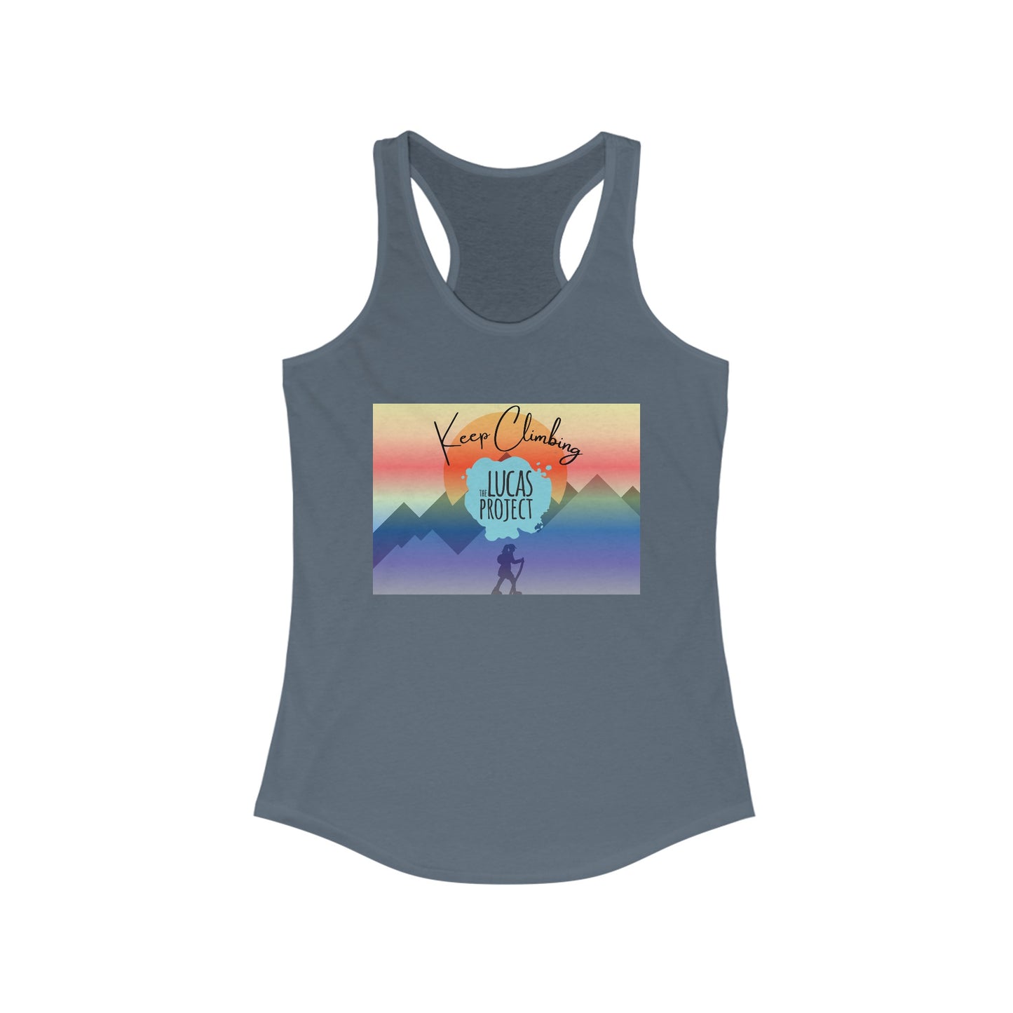 "Keep Climbing" Women's Ideal Racerback Tank