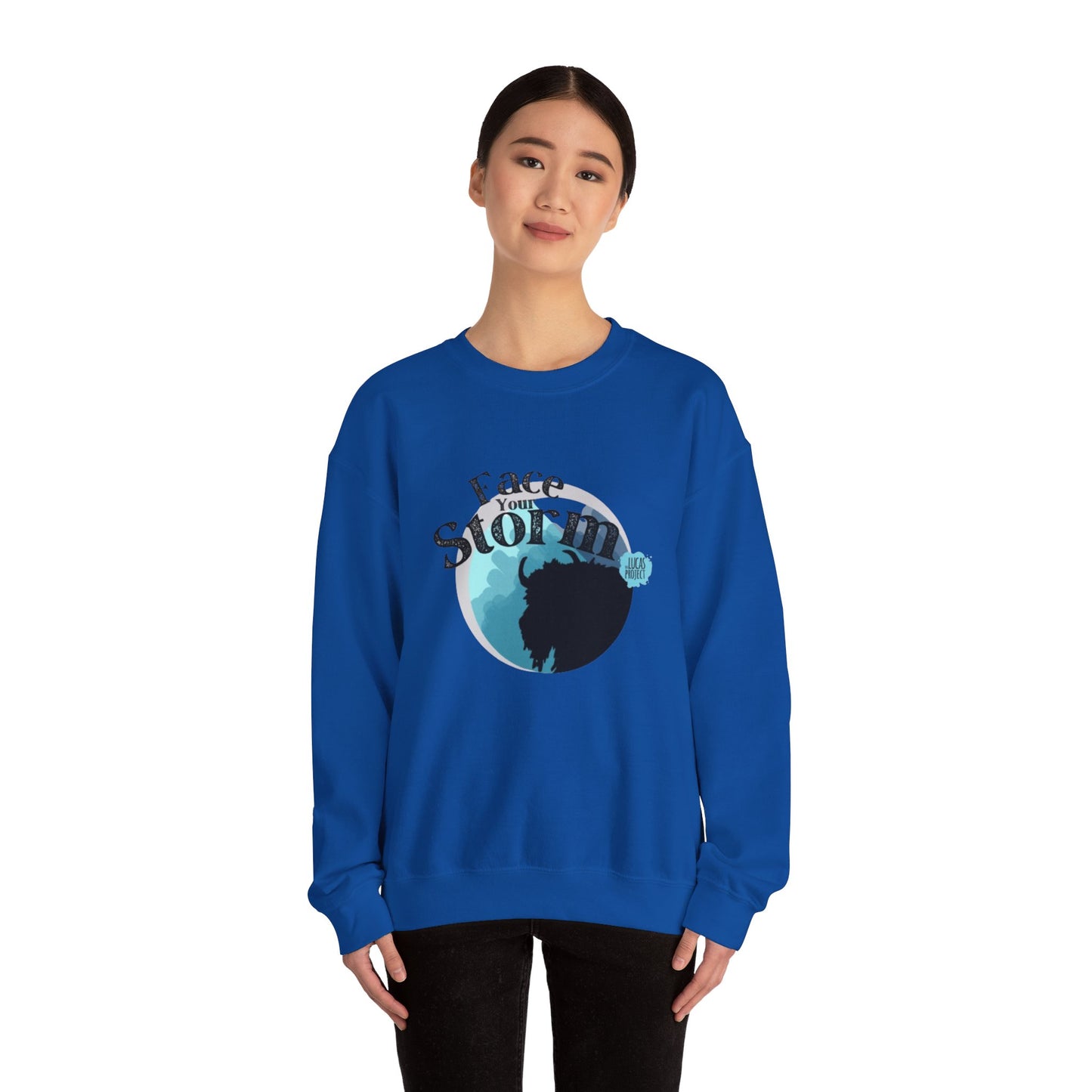 #FaceYourStorm Unisex Heavy Blend™ Crewneck Sweatshirt