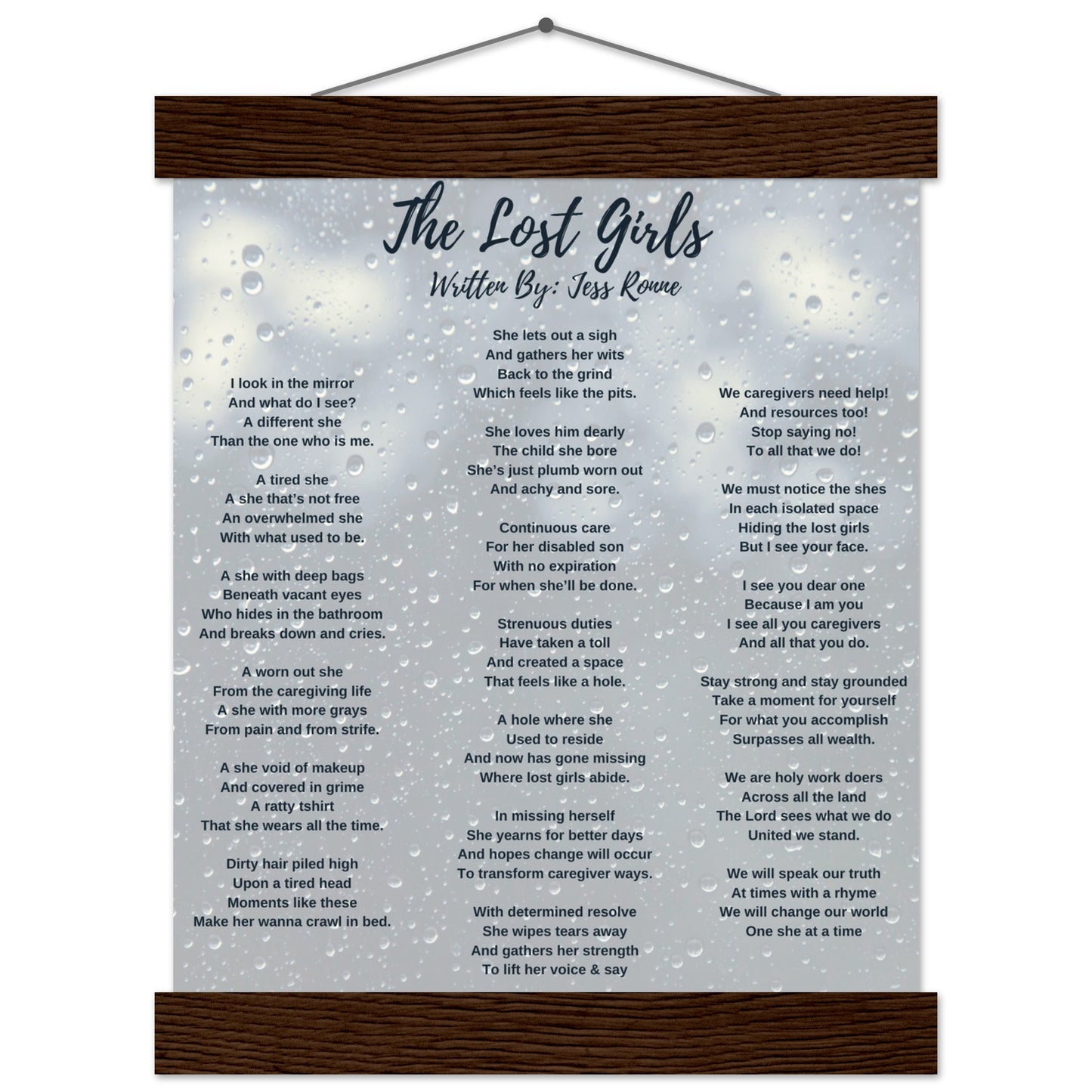 "The Lost Girls" Poem Premium Matte Paper Poster with Hanger