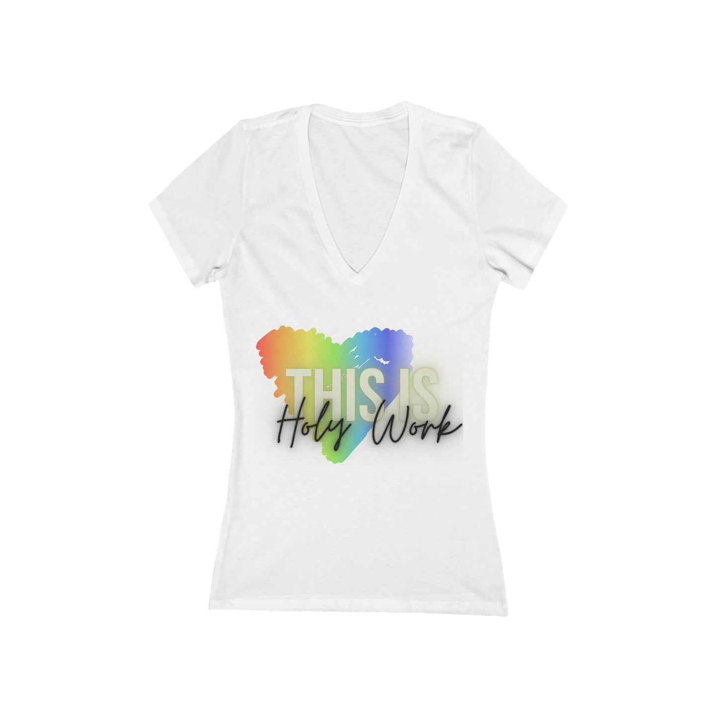 This Is Holy Work Women's Jersey Short Sleeve Deep V-Neck Tee