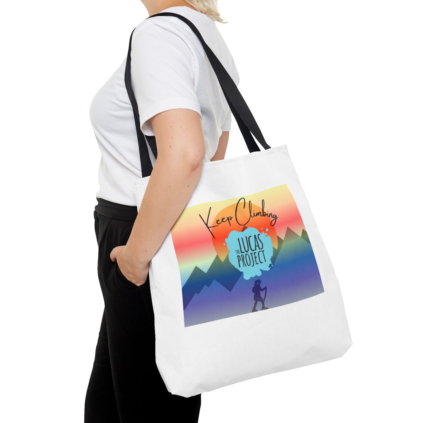 "Keep Climbing" Tote Bag (AOP)