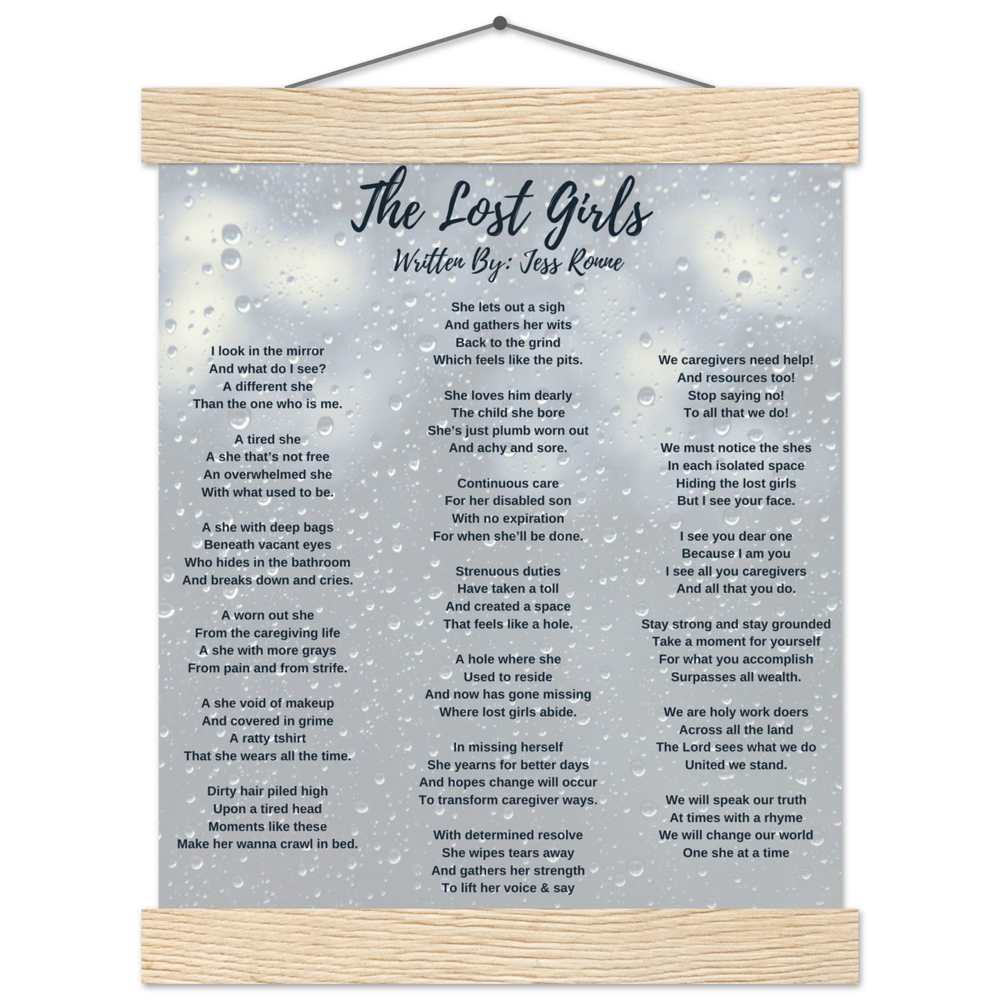 "The Lost Girls" Poem Premium Matte Paper Poster with Hanger
