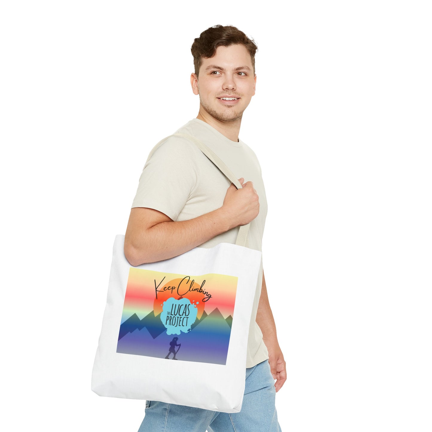 "Keep Climbing" Tote Bag (AOP)