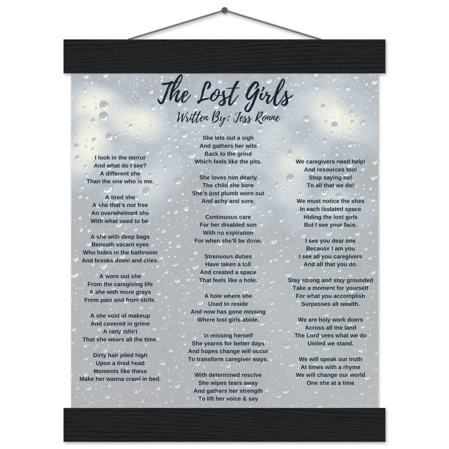 "The Lost Girls" Poem Premium Matte Paper Poster with Hanger