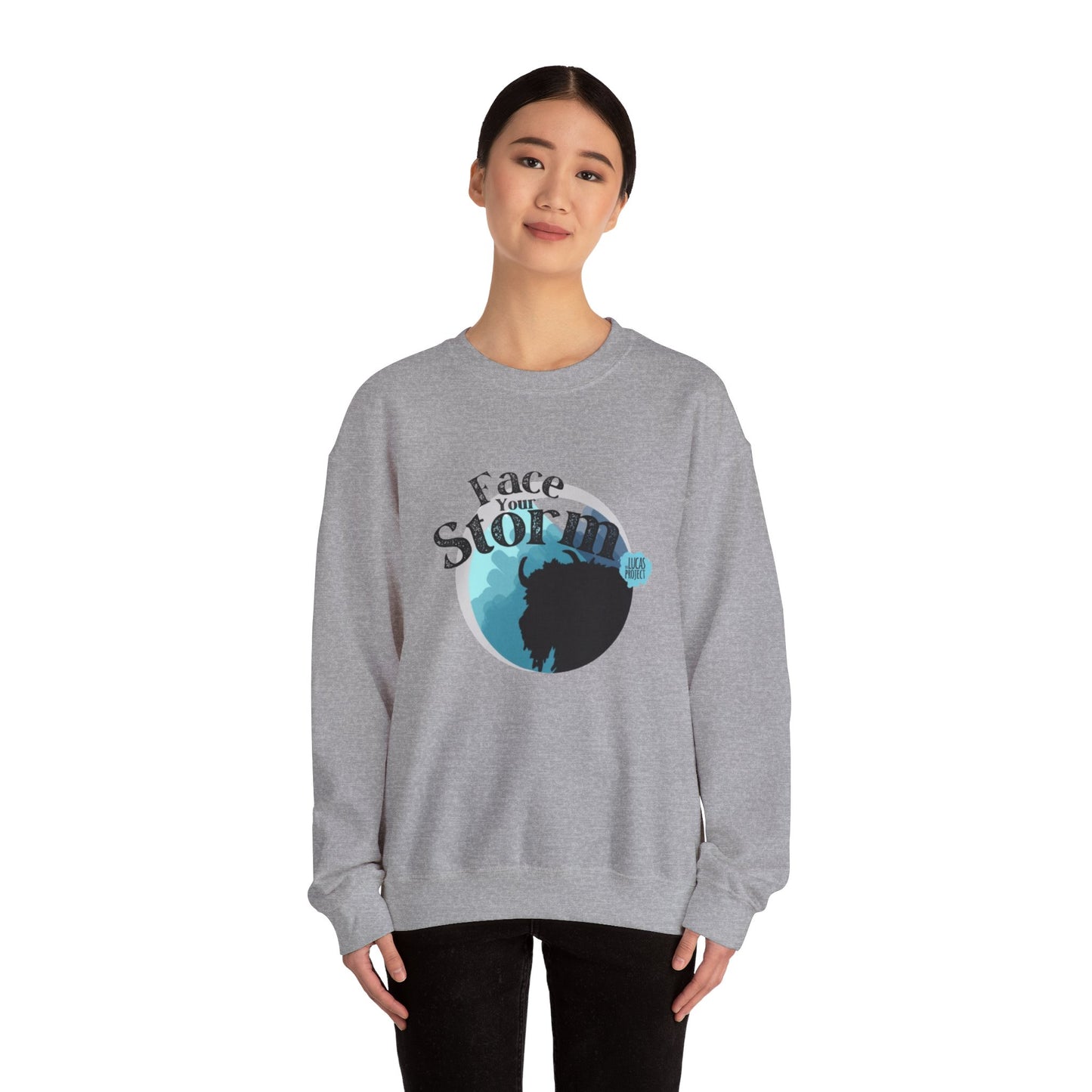 #FaceYourStorm Unisex Heavy Blend™ Crewneck Sweatshirt