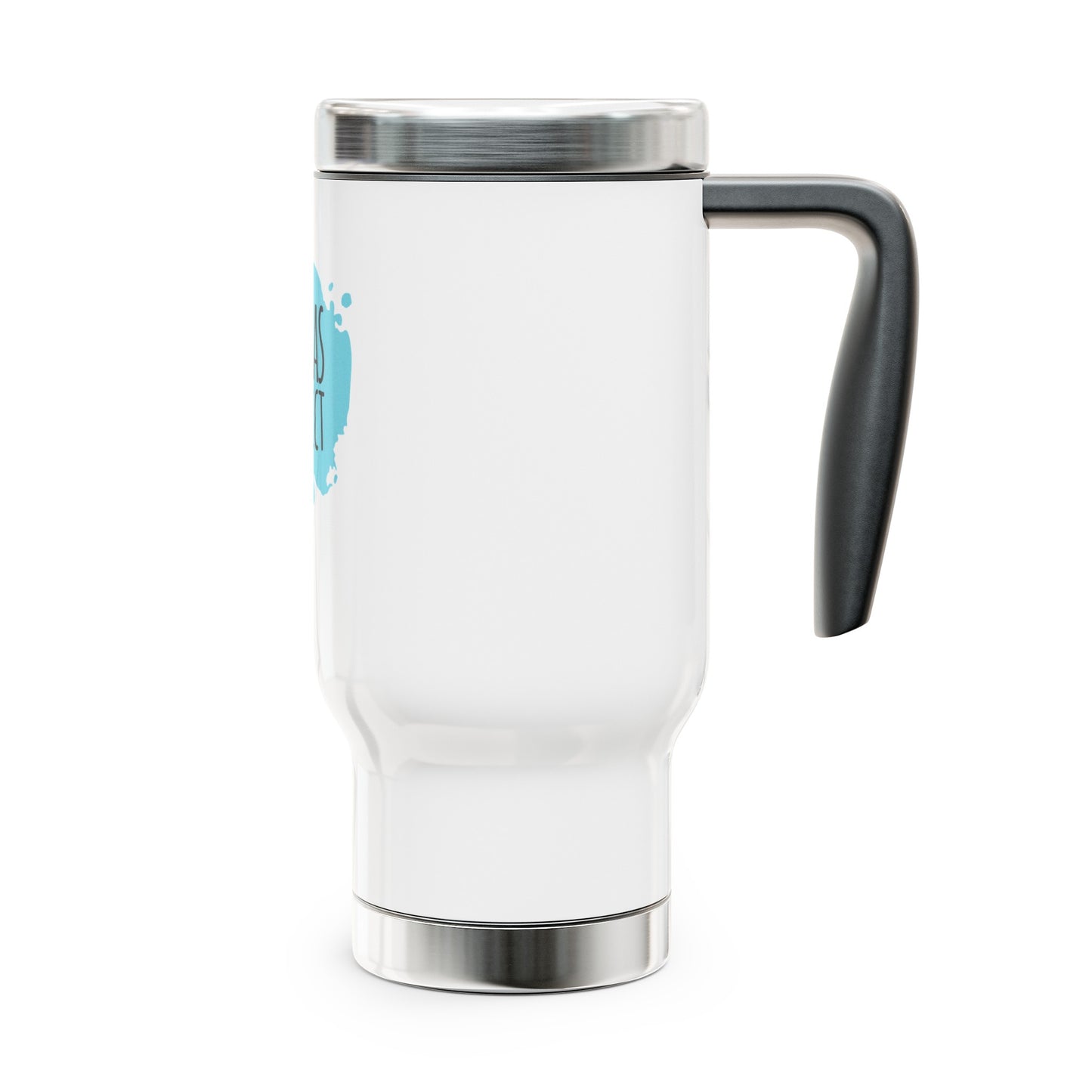 The Lucas Project Stainless Steel Travel Mug with Handle, 14oz