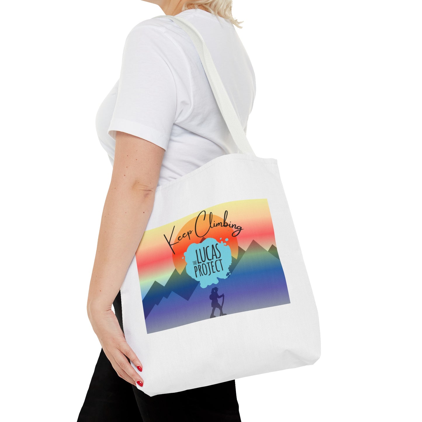 "Keep Climbing" Tote Bag (AOP)