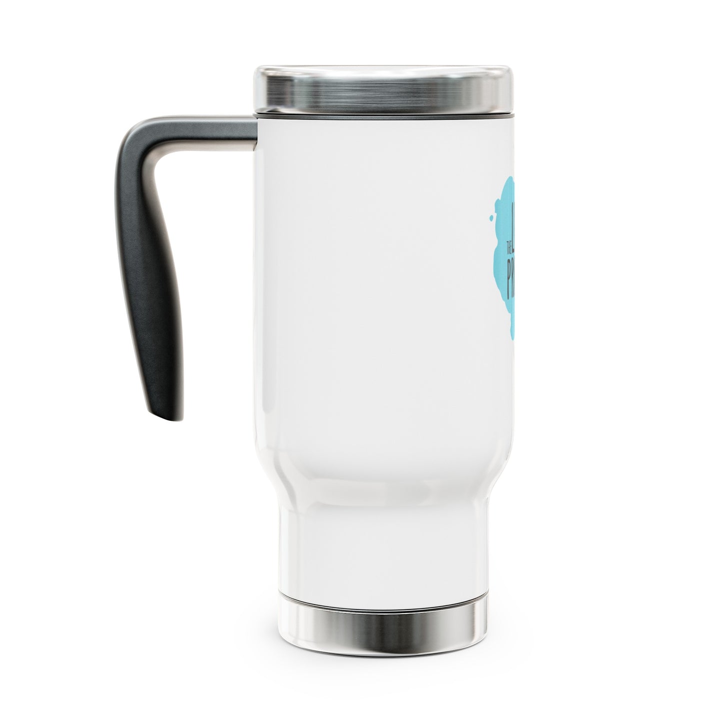 The Lucas Project Stainless Steel Travel Mug with Handle, 14oz