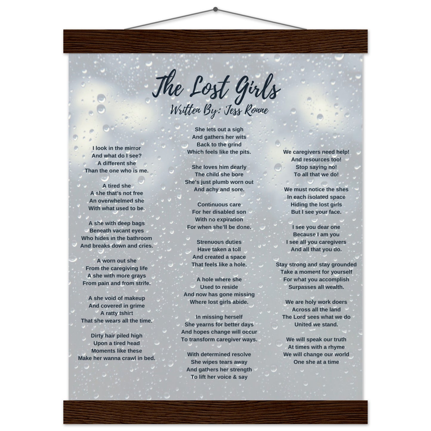 "The Lost Girls" Poem Premium Matte Paper Poster with Hanger