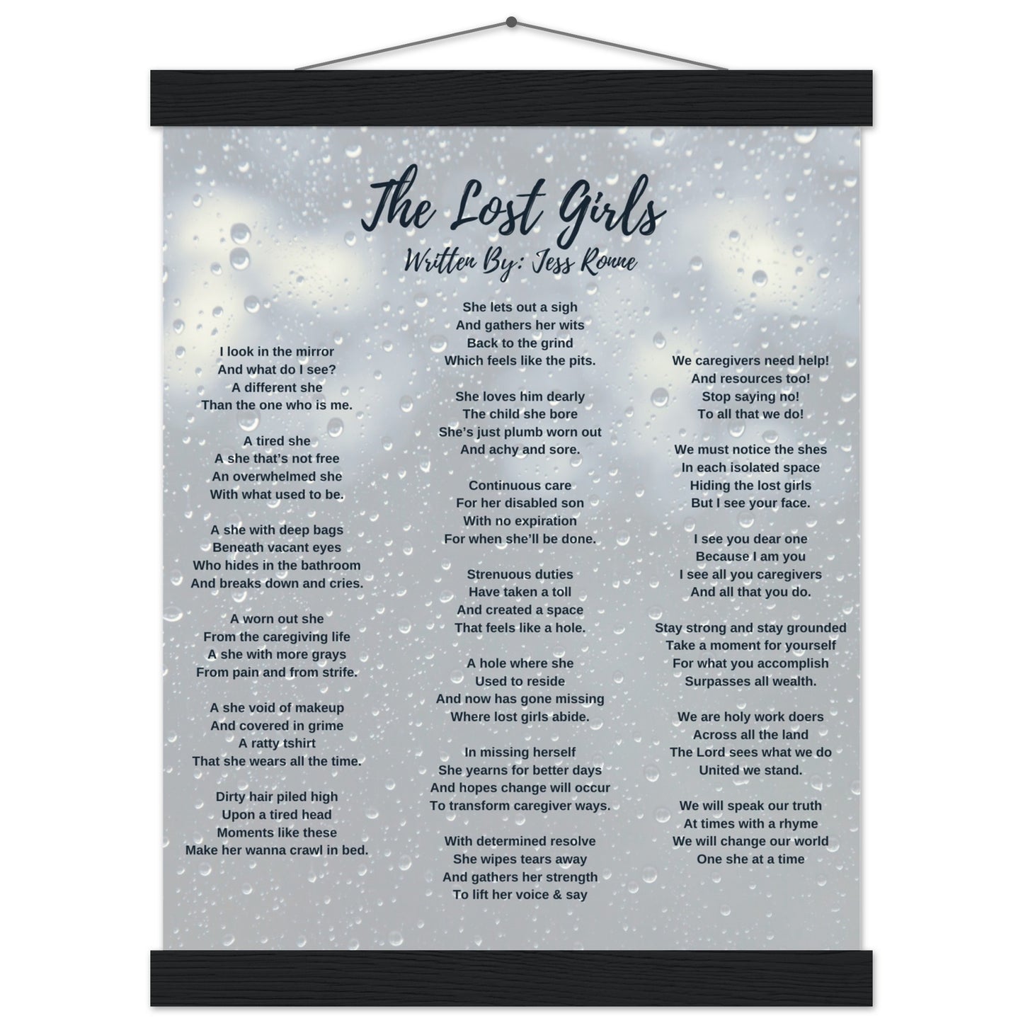 "The Lost Girls" Poem Premium Matte Paper Poster with Hanger
