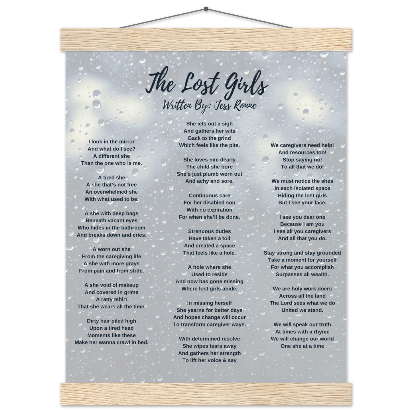"The Lost Girls" Poem Premium Matte Paper Poster with Hanger