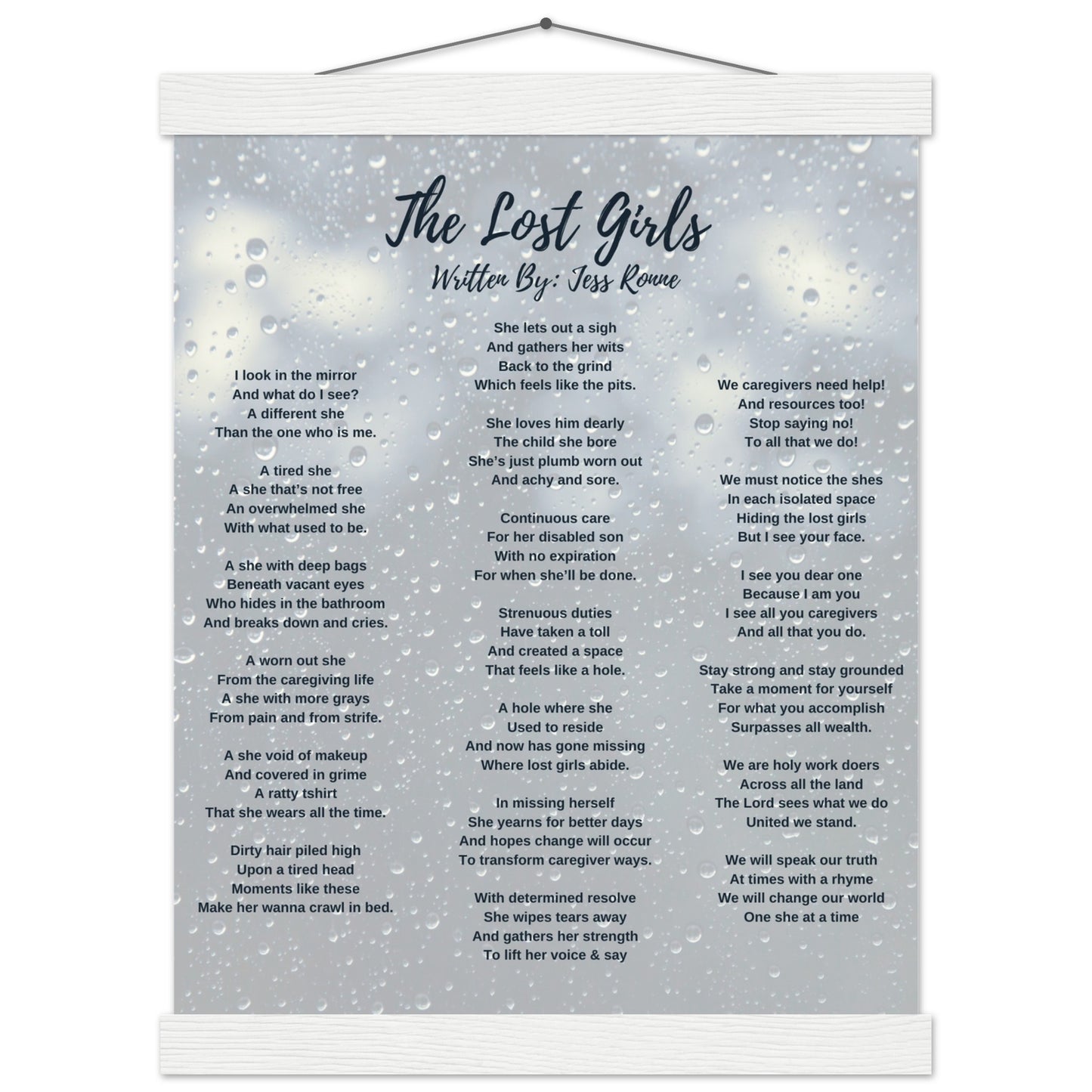 "The Lost Girls" Poem Premium Matte Paper Poster with Hanger