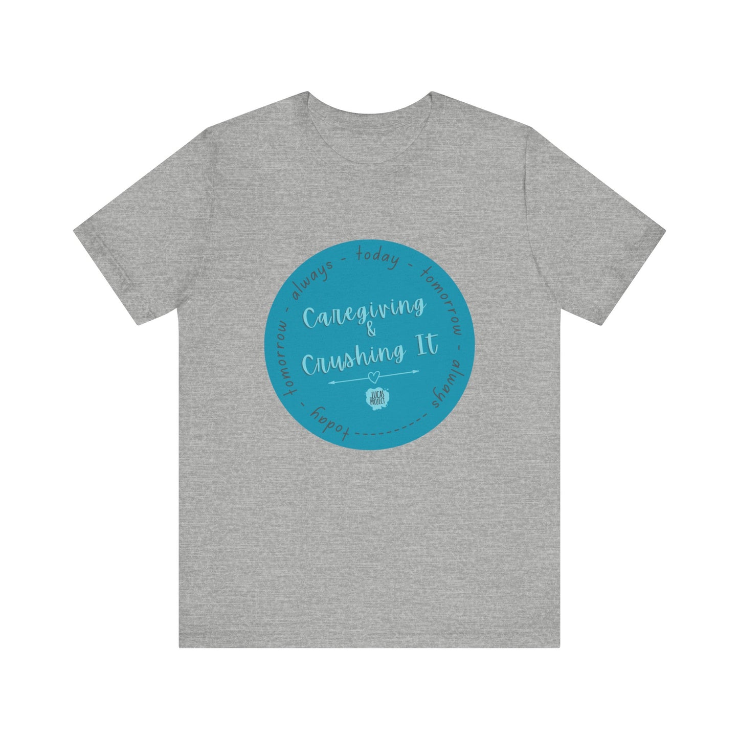 "Caregiving & Crushing It" Unisex Jersey Short Sleeve Tee