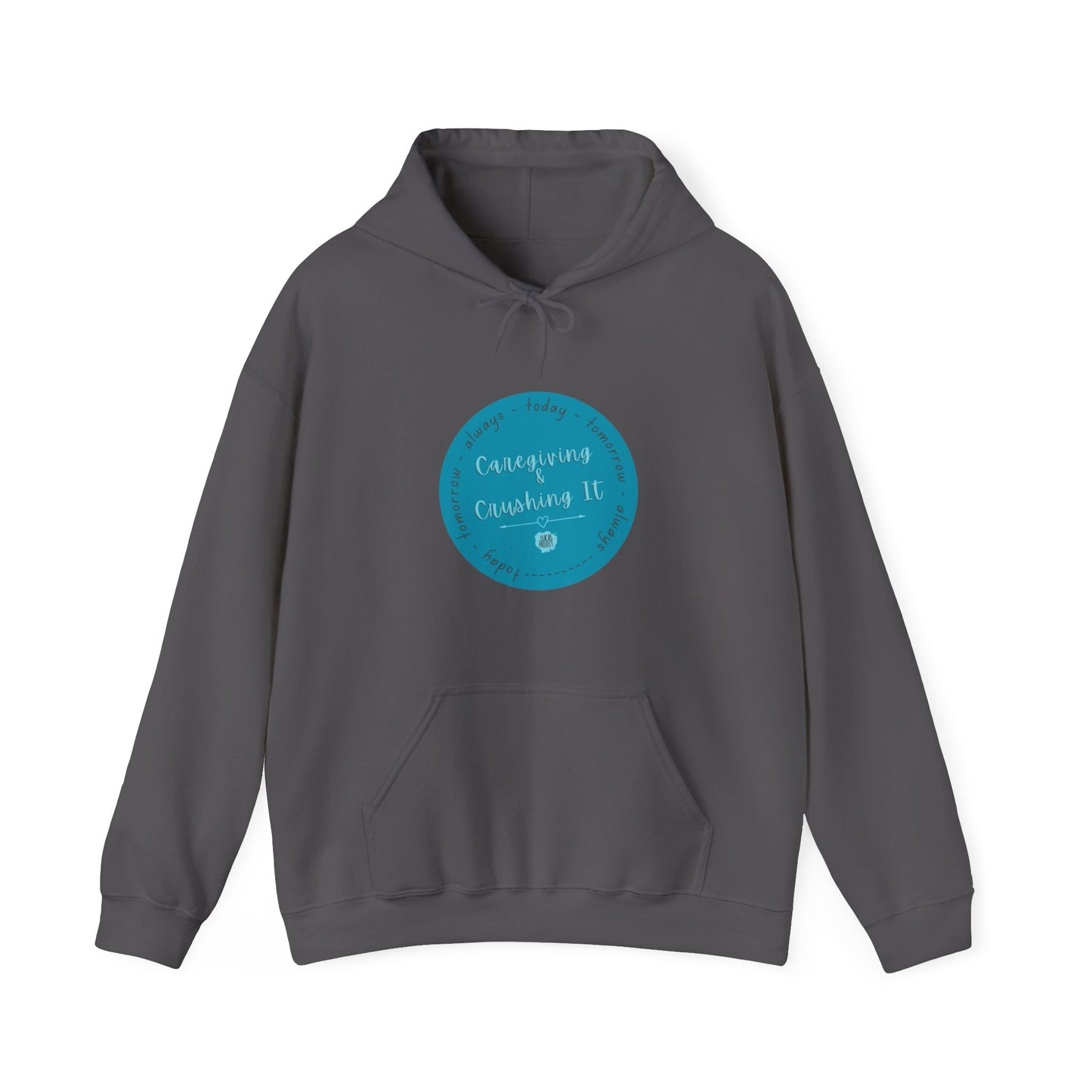 "Caregiving & Crushing It" Unisex Heavy Blend™ Hooded Sweatshirt