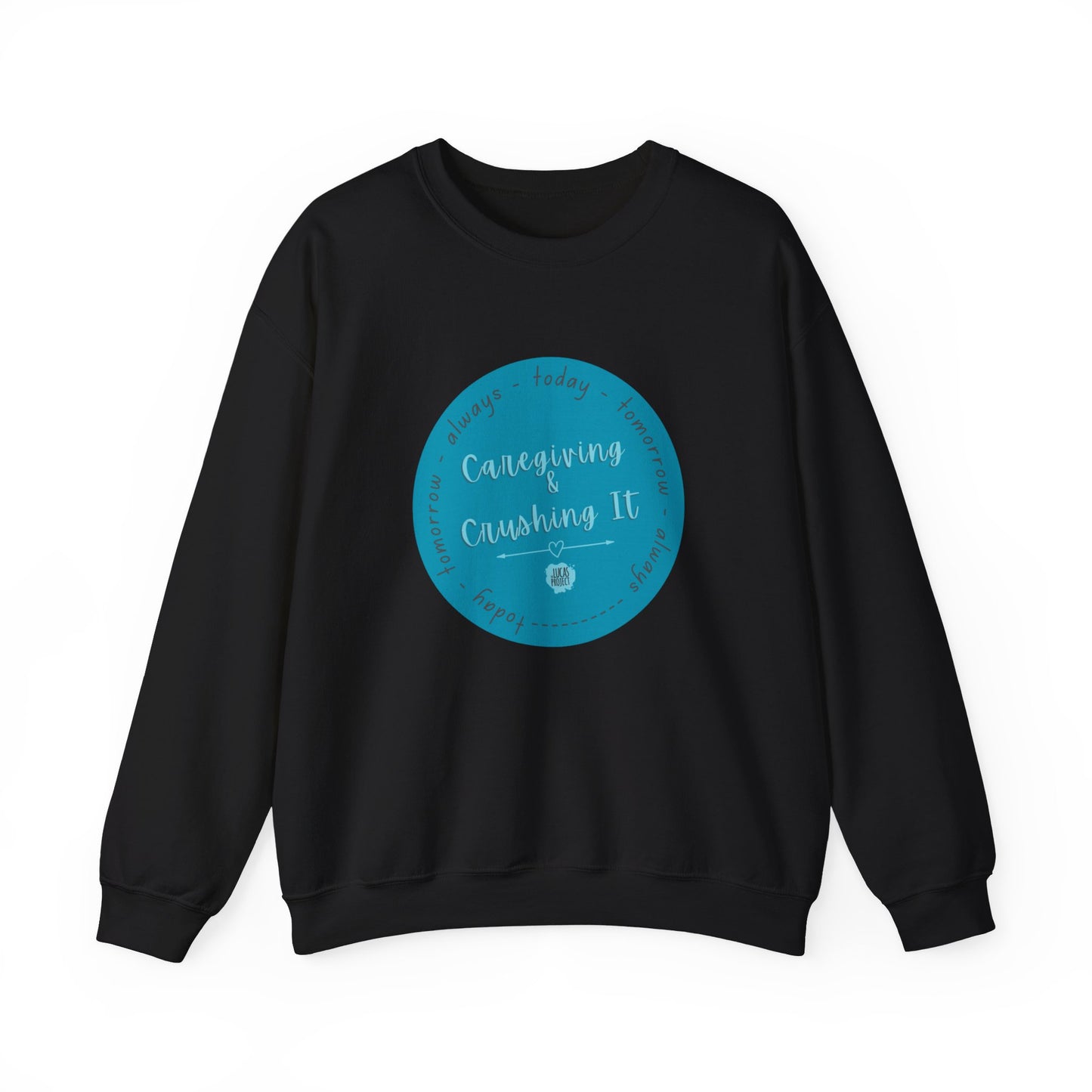 "Caregiving & Crushing It" Unisex Heavy Blend™ Crewneck Sweatshirt