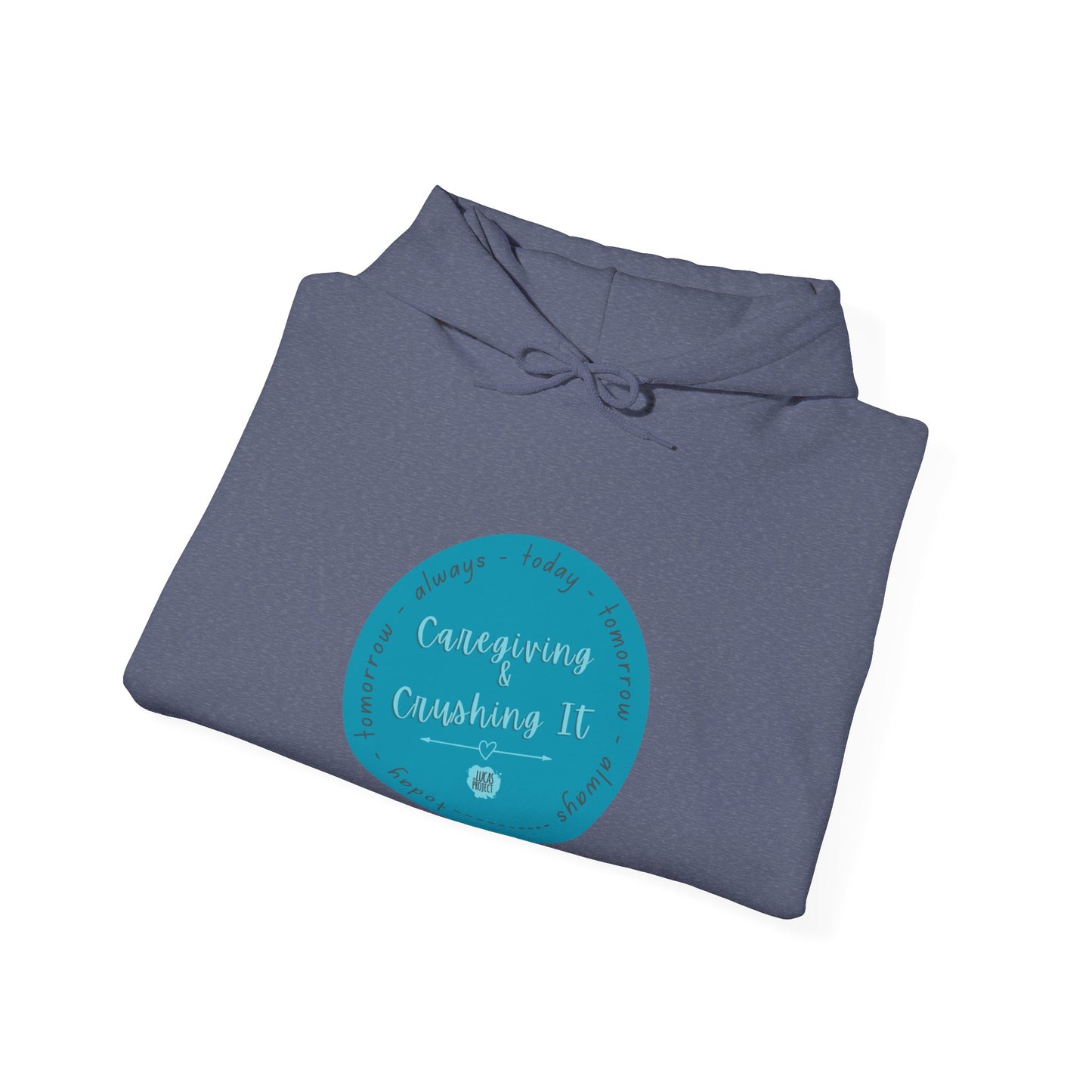 "Caregiving & Crushing It" Unisex Heavy Blend™ Hooded Sweatshirt