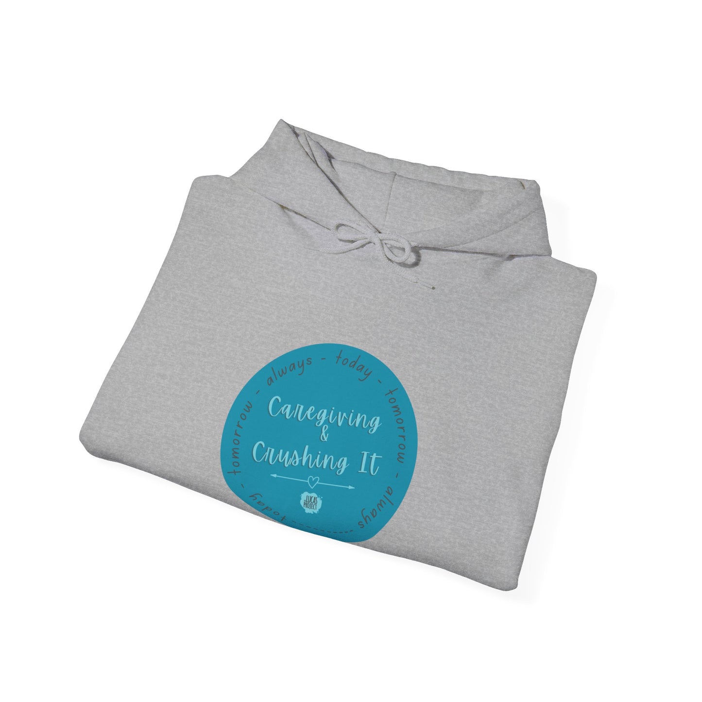 "Caregiving & Crushing It" Unisex Heavy Blend™ Hooded Sweatshirt