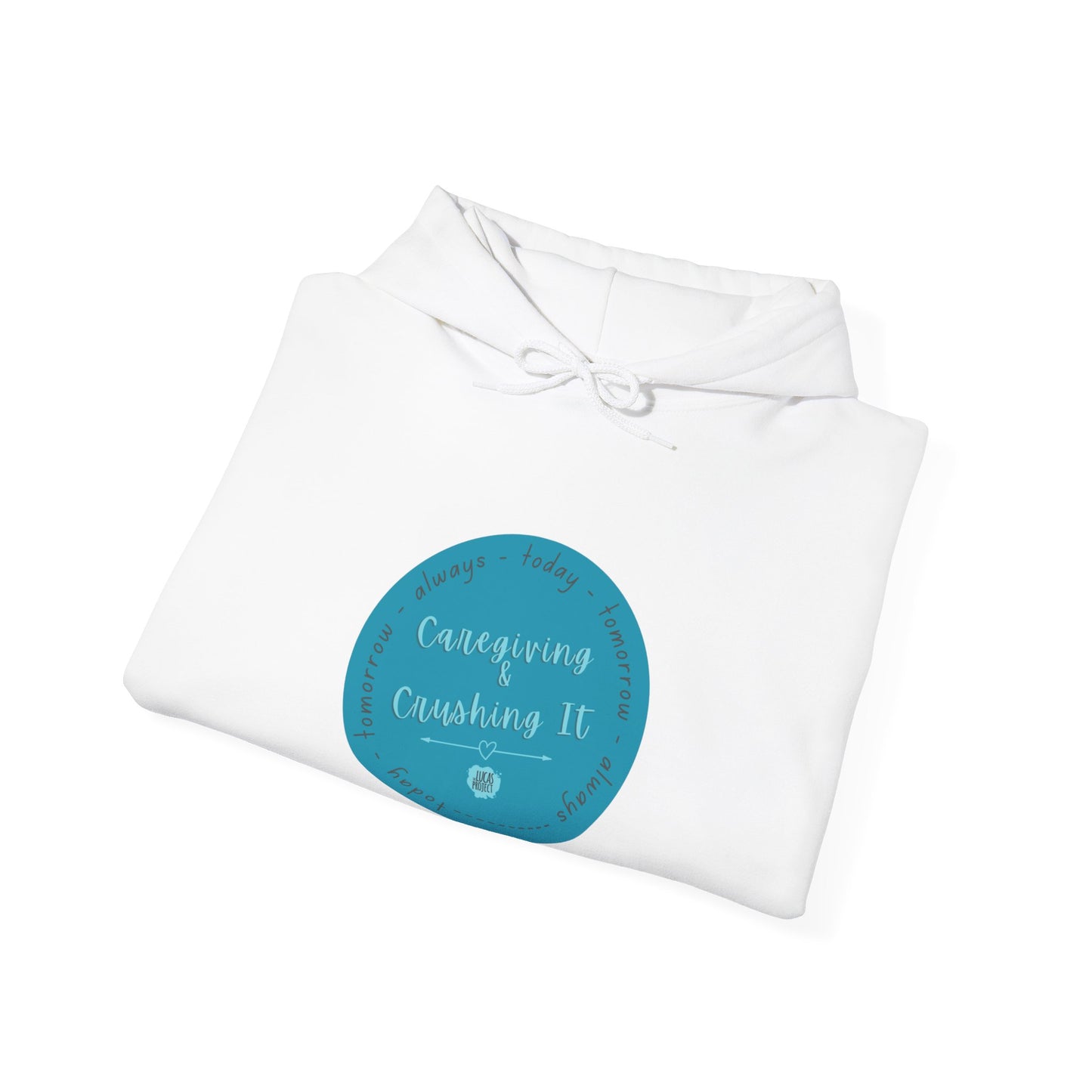 "Caregiving & Crushing It" Unisex Heavy Blend™ Hooded Sweatshirt