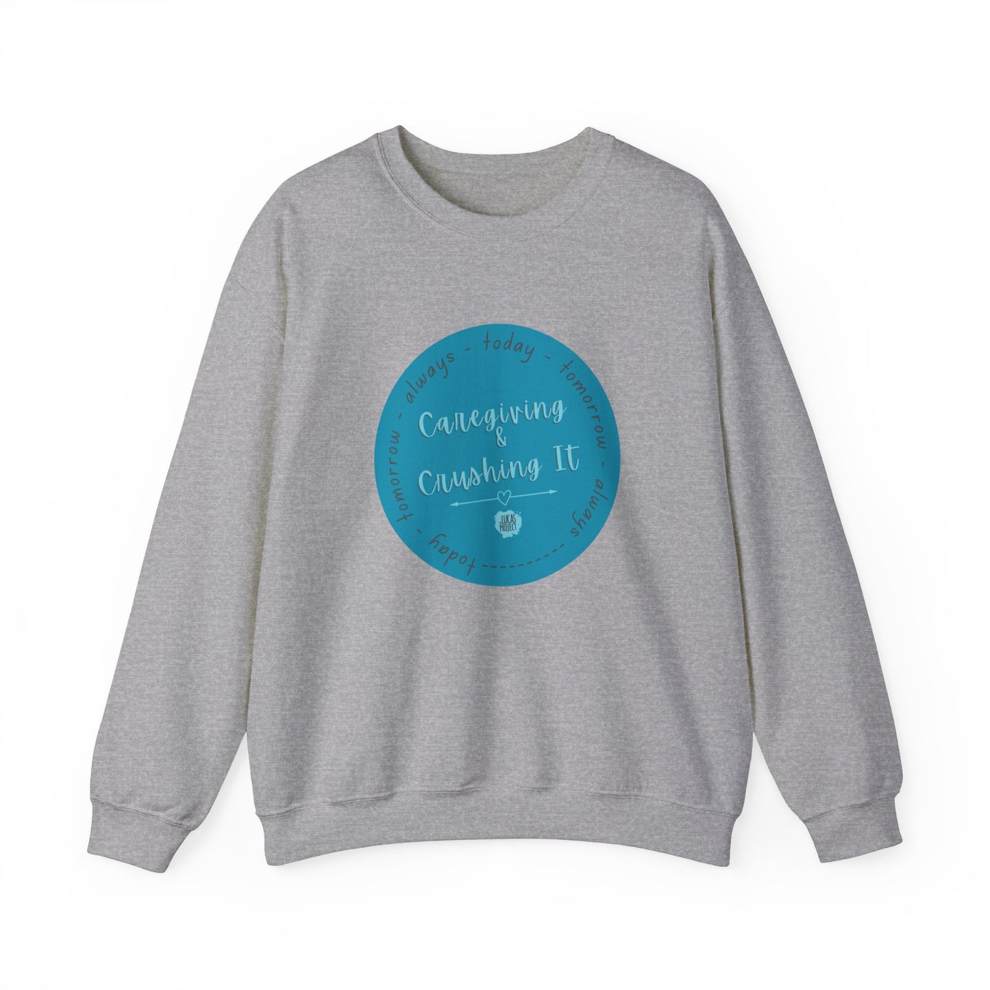 "Caregiving & Crushing It" Unisex Heavy Blend™ Crewneck Sweatshirt