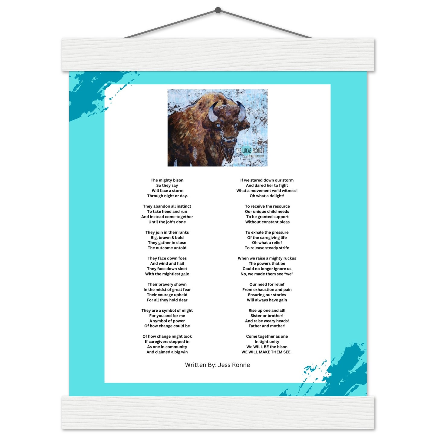 "Be The Bison" Poem Premium Matte Paper Poster with Hanger