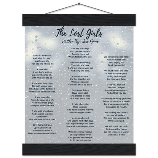 "The Lost Girls" Poem Premium Matte Paper Poster with Hanger
