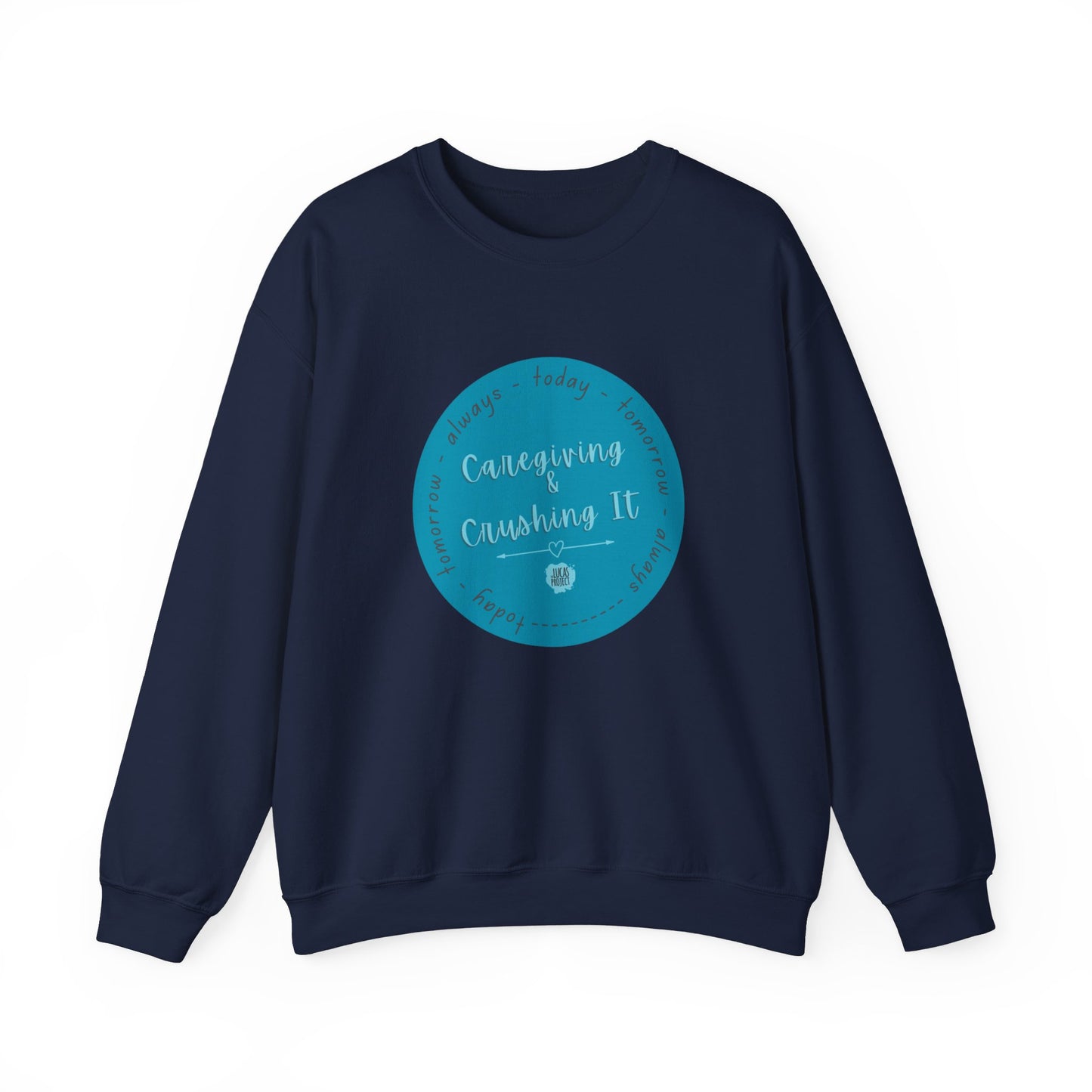 "Caregiving & Crushing It" Unisex Heavy Blend™ Crewneck Sweatshirt