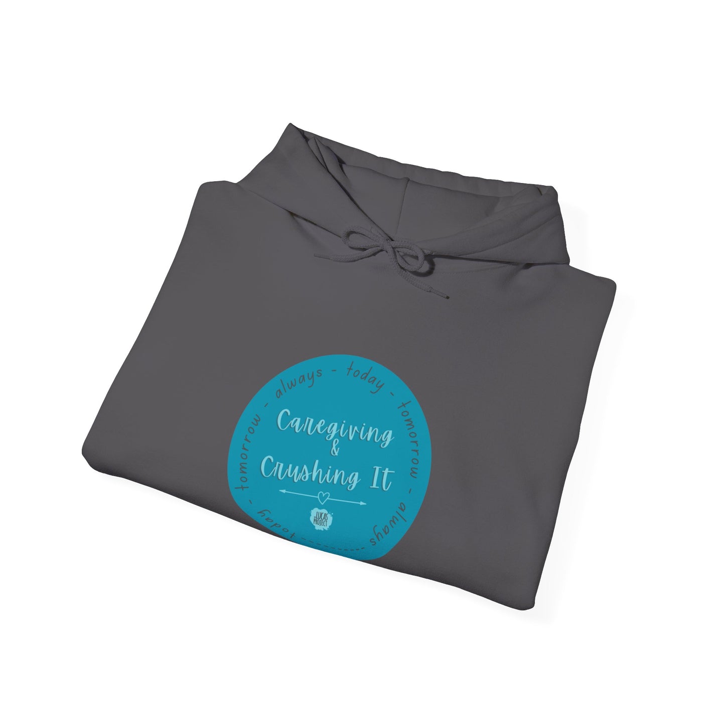 "Caregiving & Crushing It" Unisex Heavy Blend™ Hooded Sweatshirt