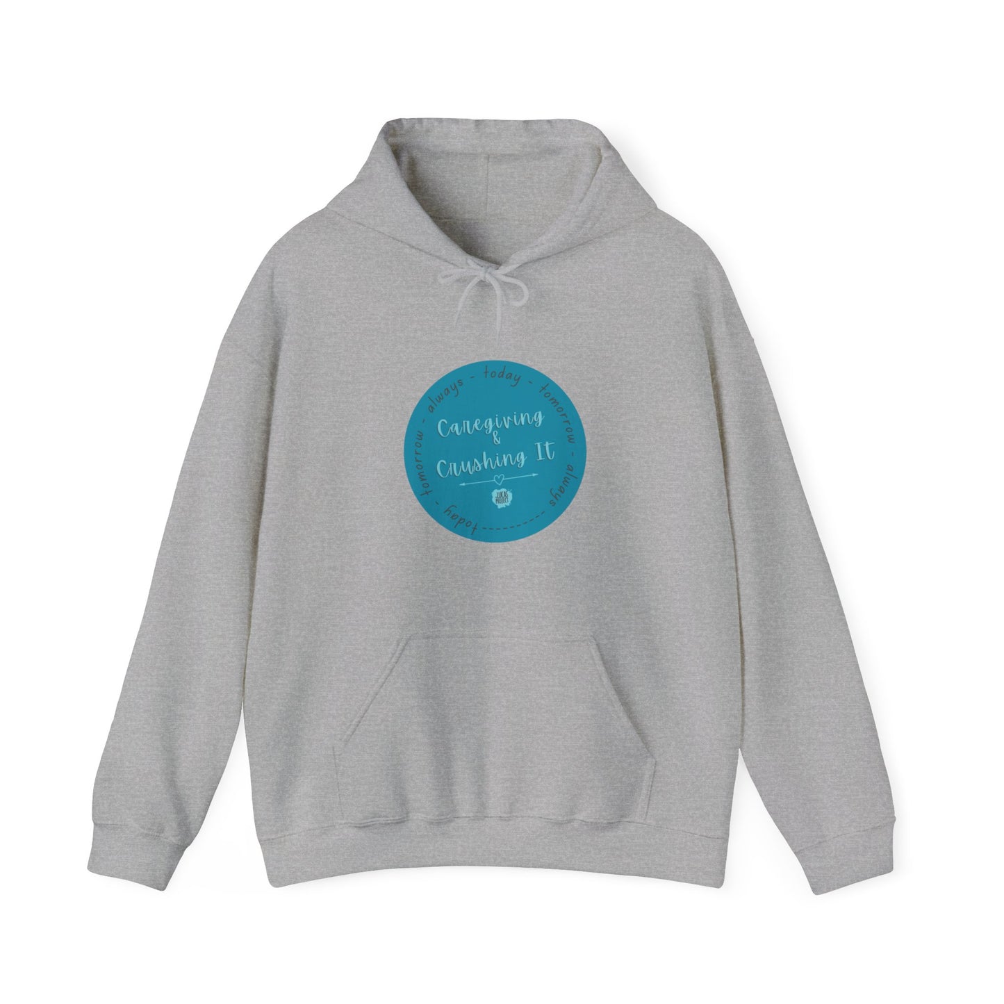 "Caregiving & Crushing It" Unisex Heavy Blend™ Hooded Sweatshirt