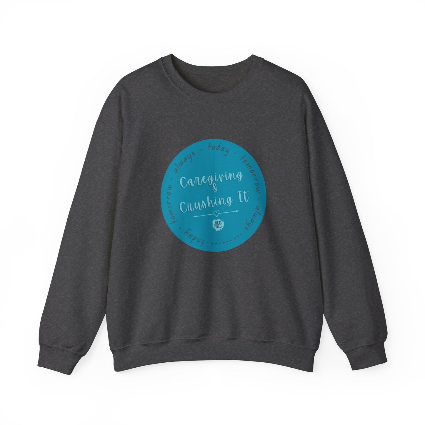 "Caregiving & Crushing It" Unisex Heavy Blend™ Crewneck Sweatshirt