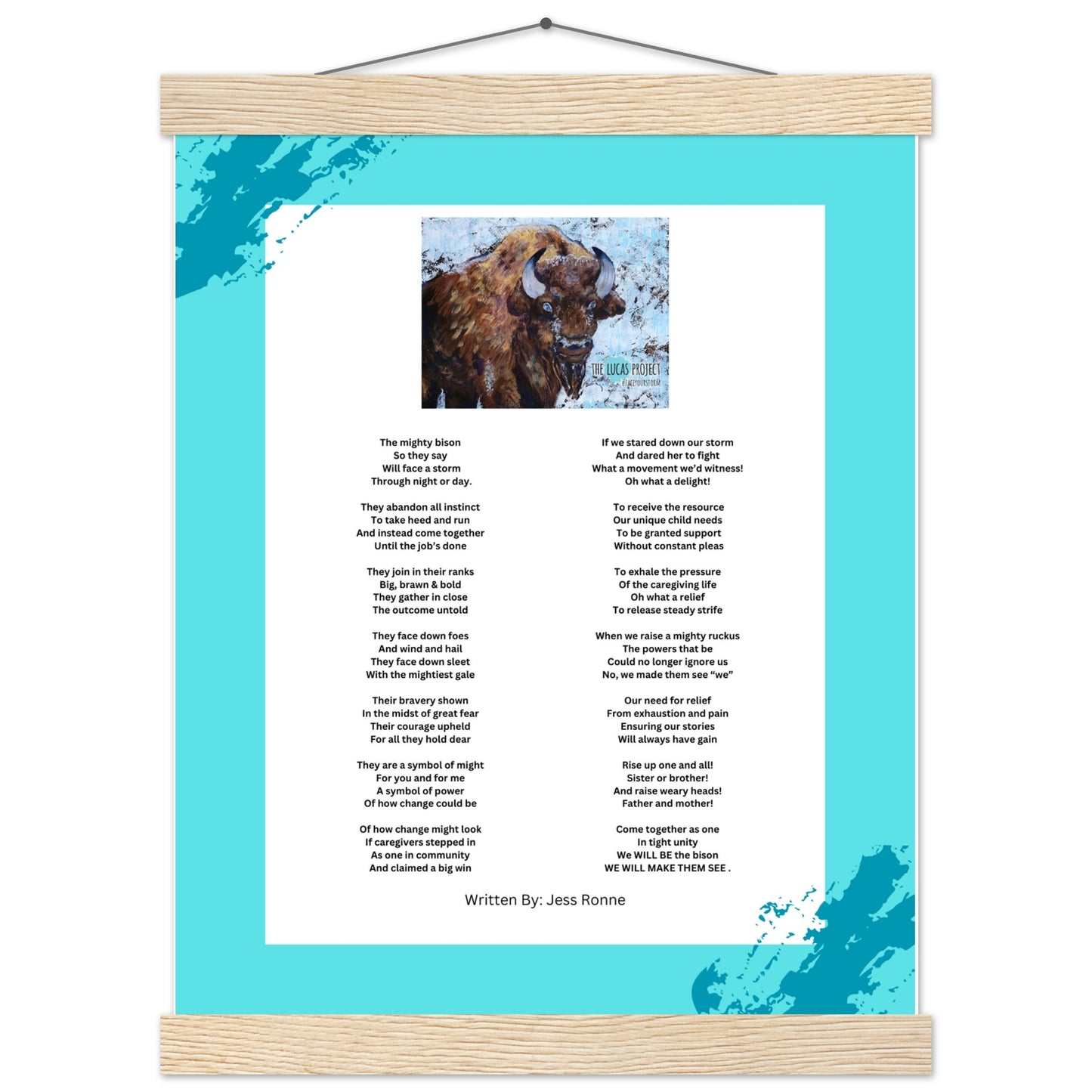 "Be The Bison" Poem Premium Matte Paper Poster with Hanger